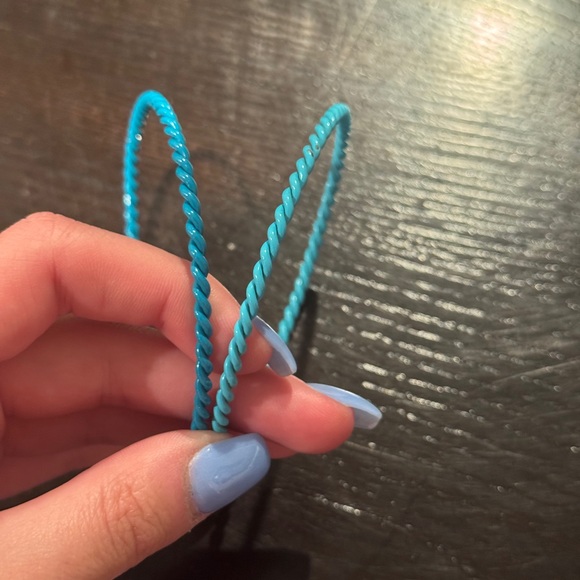 Teal and Turquoise Rope Bangle - Picture 2 of 6